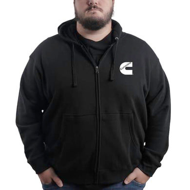 Cummins None Unisex Classic Long Sleeve Zip Hoodie, Black, Medium