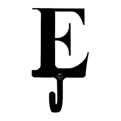 Village Wrought Iron Letter E Wall Hook Small