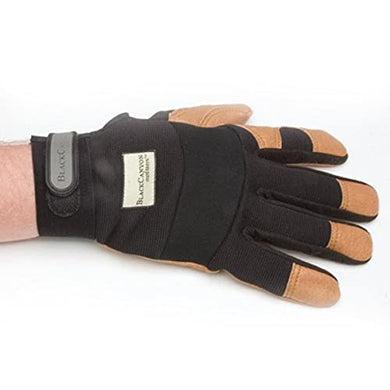 BlackCanyon Outfitters 86420/L Large Grain Pigskin Gloves with Spandex Back - Pair