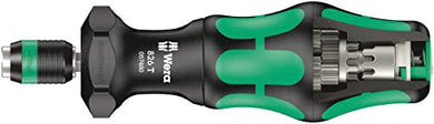 WERA 05057480001 826 T Kraftform Turbo bit-Holding Screwdriver Handle with Rapidaptor Quick-Release Chuck, 1/4