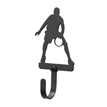 Load image into Gallery viewer, Village Wrought Iron Small Basketball Player Wall Hook
