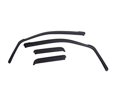 EGR 571691 In-channel Window Visors Front and Rear Set, Dark Smoke Finsh, Compatible with Chevrolet, GMC Silverado, Sierra Crew Cab Models