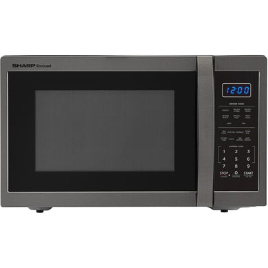 Sharp SMC1452CH Carousel 1.4 Cu. Ft. Countertop Microwave, Black Stainless Steel