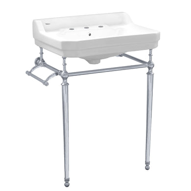 Whitehaus Collection WHV024-L33-3H-C Console Sink, 23.5