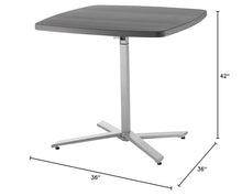 Load image into Gallery viewer, National Public Seating Café Time Adjustable-Height Table, Grey (CTT3042)
