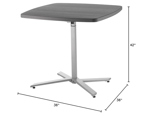 National Public Seating Café Time Adjustable-Height Table, Grey (CTT3042)