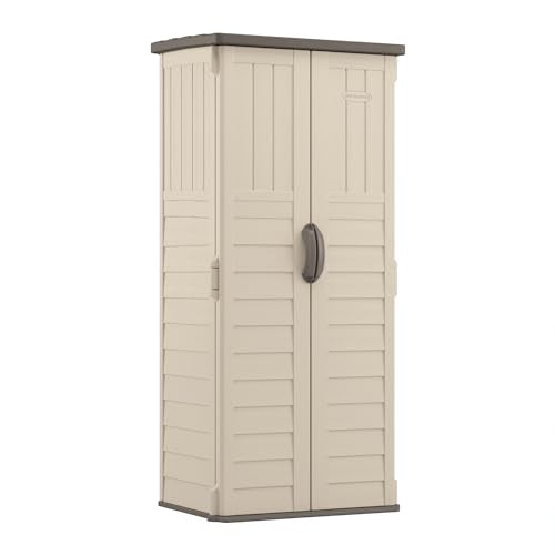 Suncast BMS1250 Vertical Shed with Floor - Vanilla