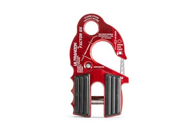 Factor 55 Ultrahook Closed System Shackle Pin Mount, Designed for Steel Cables and Synthetic Ropes - Red