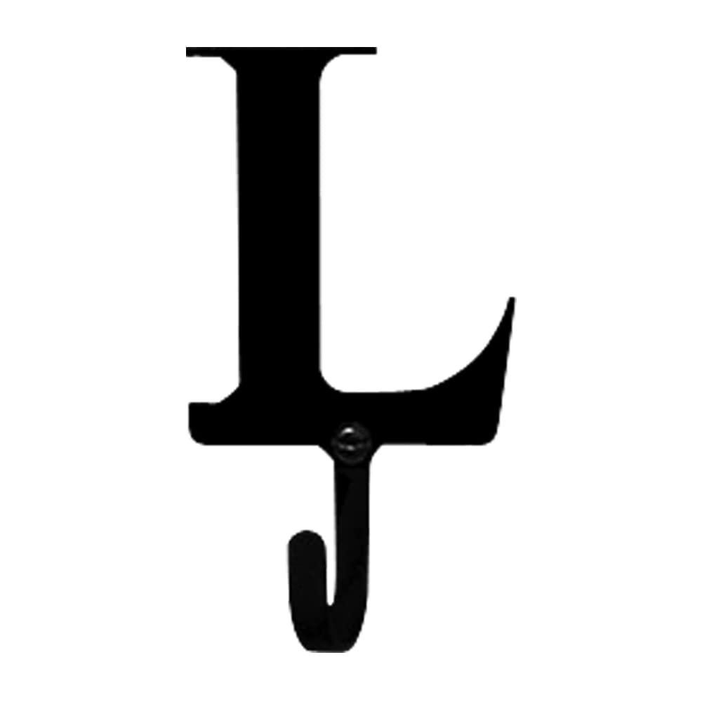 Village Wrought Iron Letter L Wall Hook Small