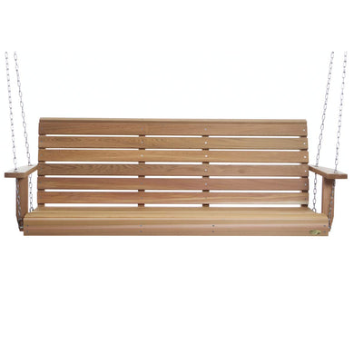 All Things Cedar PS60 Porch Swing | 5Ft Outdoor Furniture & Patio Swing | Handcrafted Western Red Cedar | Easy Assembly, Sustainable Outdoor Bench 68.5x23x24