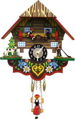 Alexander Taron 193KSQ ENGSTLER Battery-Operated Cuckoo Clock-Mini Size, Multi