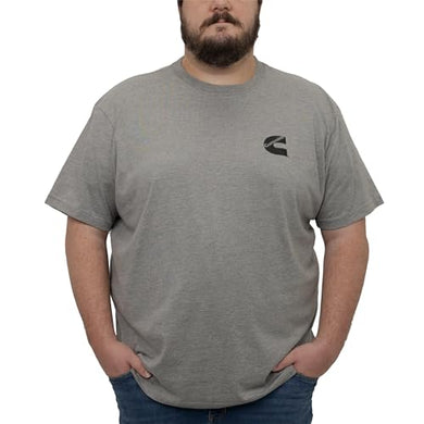 Cummins Men's Standard Short Sleeve Tagless Tee, Gray, Large