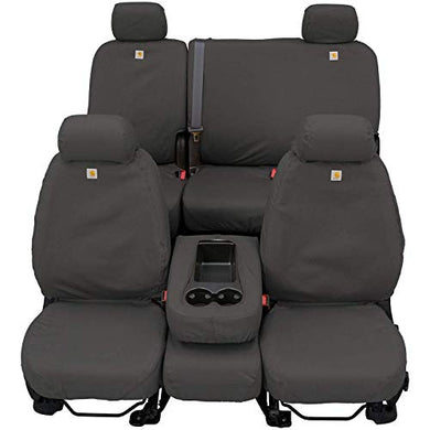 Covercraft Carhartt SeatSaver Custom Seat Covers | SSC2517CAGY | 1st Row Bucket Seats | Fits Select Chevrolet Silverado/GMC Sierra Models, Gravel