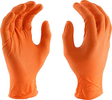 West Chester PosiGrip 2940 7 MIL Industrial Grade Nitrile Gloves – [Pack of 90] Orange, X-Large, Powder-Free Gloves with Diamond Embossed Textured Palm