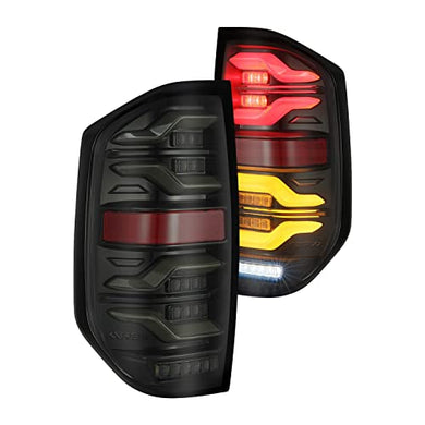 AlphaRex 14-21 Toyota Tundra LUXX LED Taillights Alpha Blk w/Activ Light/Seq Signal