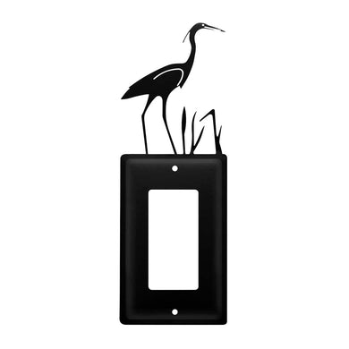 Village Wrought Iron Heron Single GFCI Cover