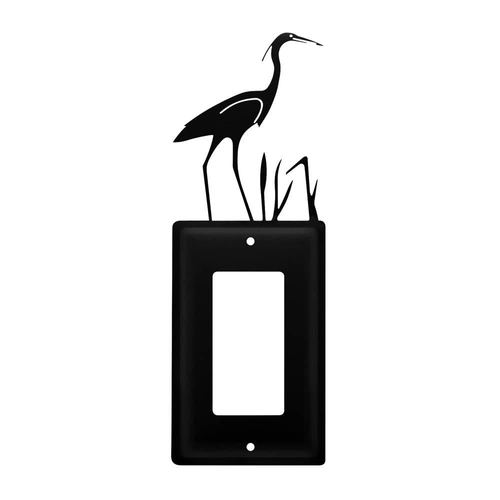 Village Wrought Iron Heron Single GFCI Cover