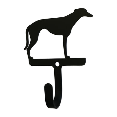 Village Wrought Iron Greyhound Dog Wall Hook Decorative Small