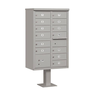 Salsbury Industries 3313GRY-U 13 B Size Doors, Type IV Cluster Box Unit, Gray, for use with The USPS Lock