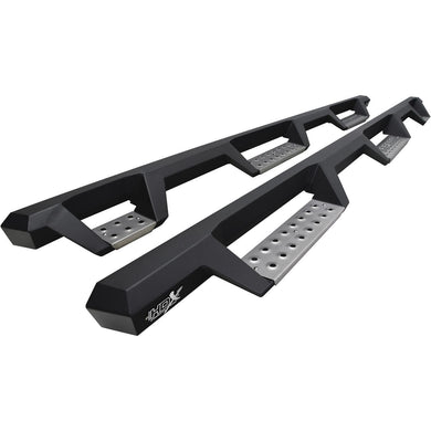 Westin 56-5347752 HDX Stainless Drop Wheel to Wheel Nerf Step Bars fits 2020-2023 Silverado Sierra 2500 3500 Crew Cab (8' Bed) Textured Black 1 Pair