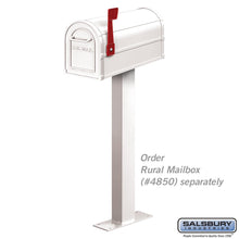 Load image into Gallery viewer, Salsbury Industries 4865WHT Standard Mailbox Post Bolt Mounted, White
