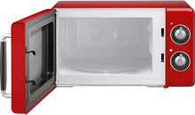 Load image into Gallery viewer, Magic Chef MCD770CR 0.7 Cu Ft 700 Watt Retro Countertop Microwave Red Bundle with 2 YR CPS Enhanced Protection Pack (E99MAGMCD770CR)
