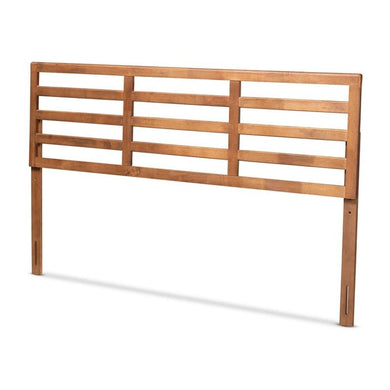 Baxton Studio Akemi Walnut Finished Wood King Size Headboard