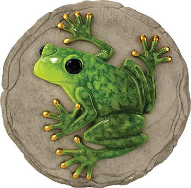 Spoontiques -Garden Décor - Raised Frog Stepping Stone - Decorative Stone for Garden