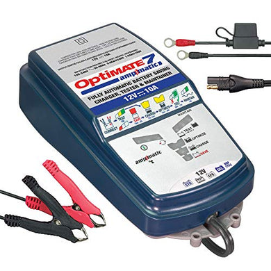 OptiMATE 7 Ampmatic, TM-255, 9-step 12V 10A sealed battery saving charger & maintainer