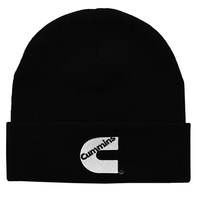 Cummins Winter Hat Beanie Black Watch Cap Knit Hats for Men and Women Adult, Black