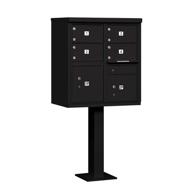 Salsbury Industries 3305BLK-U 4 C Size Doors-Type V-USPS Access Cluster Box Unit, Black