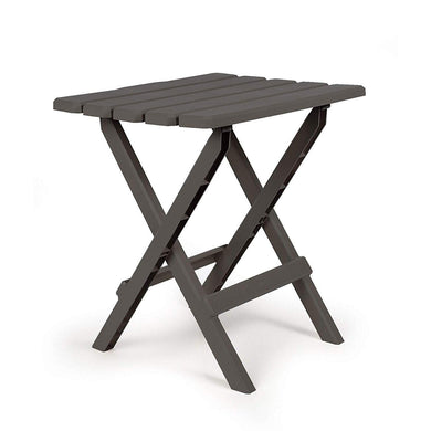 Camco 51885 Charcoal Large Adirondack Portable Outdoor Folding Side Table, Perfect for The Beach, Camping, Picnics, Cookouts & More, Weatherproof & Rust Resistant