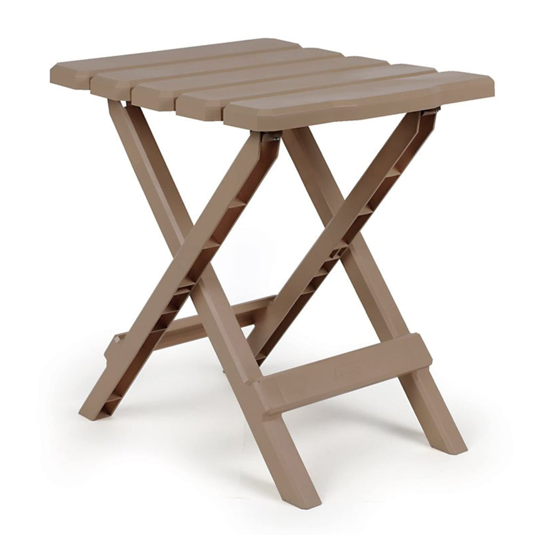 Camco 21045 Small Quick-Folding Adirondack Table, Plastic, Taupe