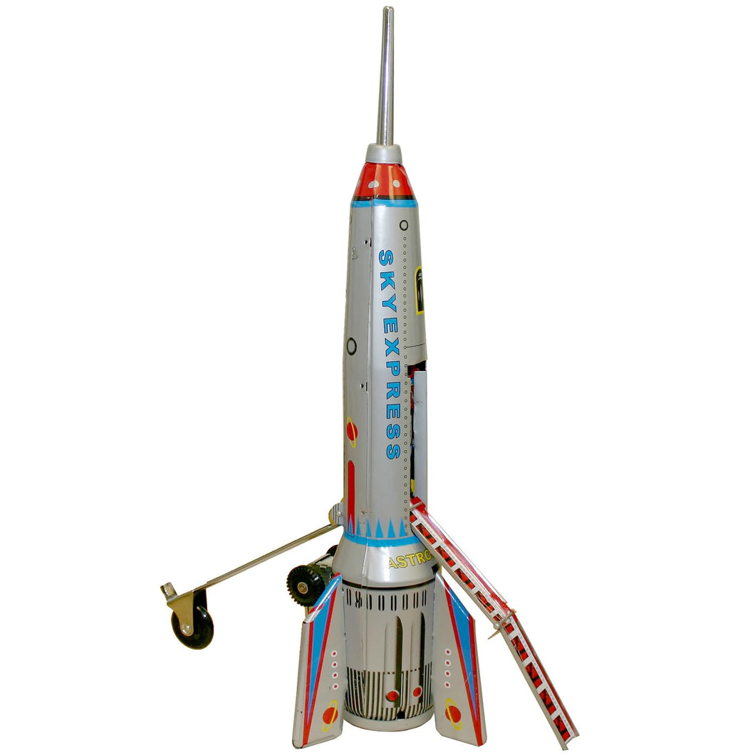 Alexander Taron Importer Friction Driven Tin Rocket Ship Collectible