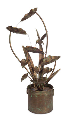 Melrose International Anthurium and Hummingbird Fountain 39.5