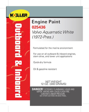 Moeller 025436 Volvo Aquamatic White 1989-UP Engine Spray Paint