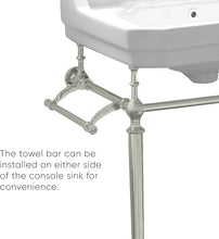 Load image into Gallery viewer, Whitehaus Collection WHV024-L33-3H-BN Console Sink, White/Brushed Nickel
