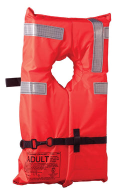 Kent Commercial Type I Collar Style Life Jacket, Adult Over 90 Pounds, Orange