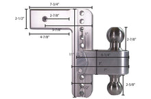 Load image into Gallery viewer, Weigh Safe LTB8-2.5-CER-BLA Drop Hitch Receiver: 2.5 Inches Adjustable
