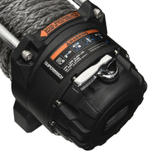 Load image into Gallery viewer, Superwinch 1515001 Tiger Shark 15000SR 12V DC Winch 15,000lb/6804kg Single Line Pull with Hawse Fairlead, 15/32&quot; x 78&#39; Synthetic Rope, Corded Handheld Remote
