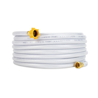 Camco TastePURE 50-Ft Water Hose - RV Drinking Water Hose Contains No Lead, No BPA & No Phthalate - Features Reinforced Design & Crafted of PVC - 1/2” Inside Diameter, Made in the USA (22753)