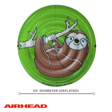 Load image into Gallery viewer, Airhead Sloth Pixelated Inflatable Pool Float, Green
