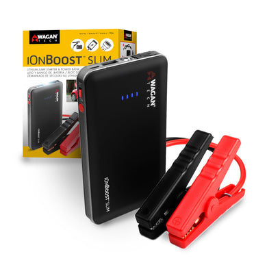 Wagan EL7507 Jump Starter iOnBoost V10 Torque 1000Amp Peak 12V Portable Lithium Car Battery Up to 7.8L V10 or 6.7L Diesel, 12V Jump Pack with Built-in LED Bright Light, UL Certified