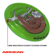 Load image into Gallery viewer, Airhead Sloth Pixelated Inflatable Pool Float, Green
