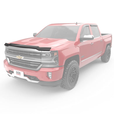 EGR 301671 SuperGuard Smoked Hood Shield Compatible with Select 2016-2018 Chevrolet Silverado 1500 Trucks - Durable Impact Resistant Acrylic, Easy Installation