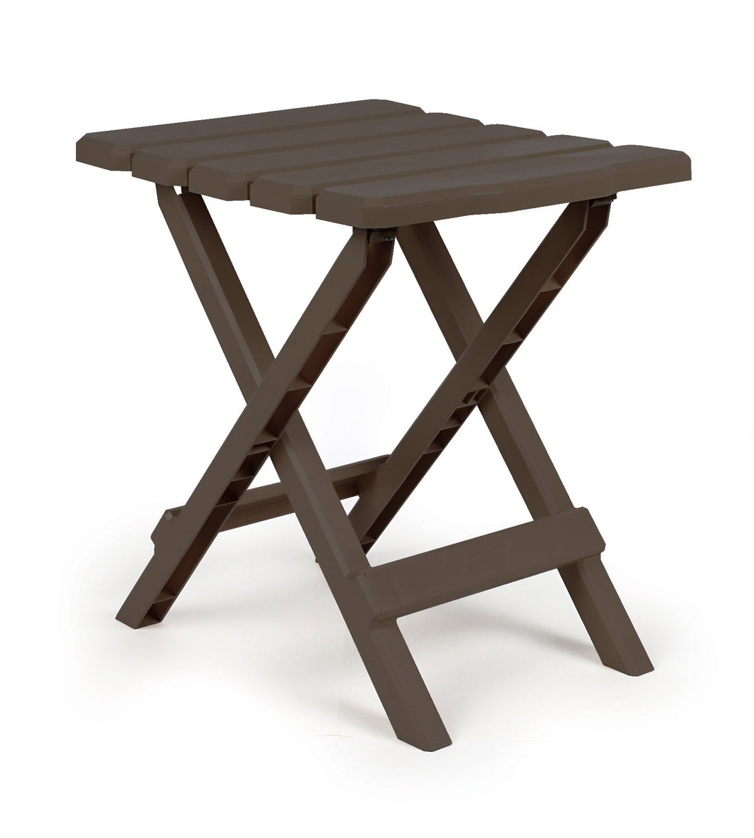 Camco Small Quick-Folding Adirondack Table, Plastic, Mocha