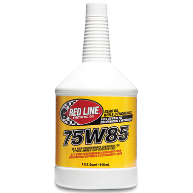 Red Line 50104 75W85 GL-5 Full Synthetic Gear Oil for Hypoid Limited Slip Differentials - 1 Quart (12 Pack)