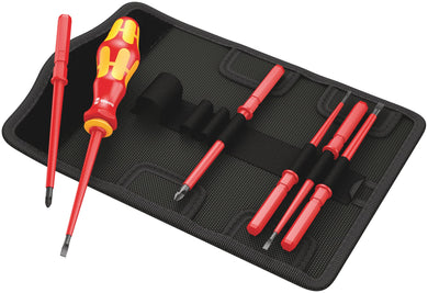 Wera - 5003470001 KK VDE 60i/7 Insulated Interchangeable Blade Pouch Set (SLOT/PH), 7 Piece