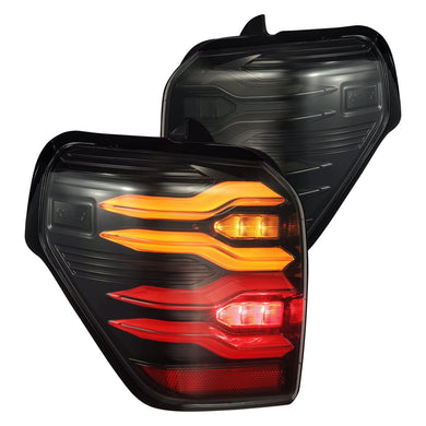 AlphaRex 10-21 Toyota 4Runner LUXX LED Taillights Alpha Blk w/Activ Light/Seq Signal