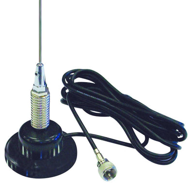 36 Magnet Mount CB Antenna with Stainless Steel Rod, Shock Spring, 15' RG58 Coax with UHF Connector